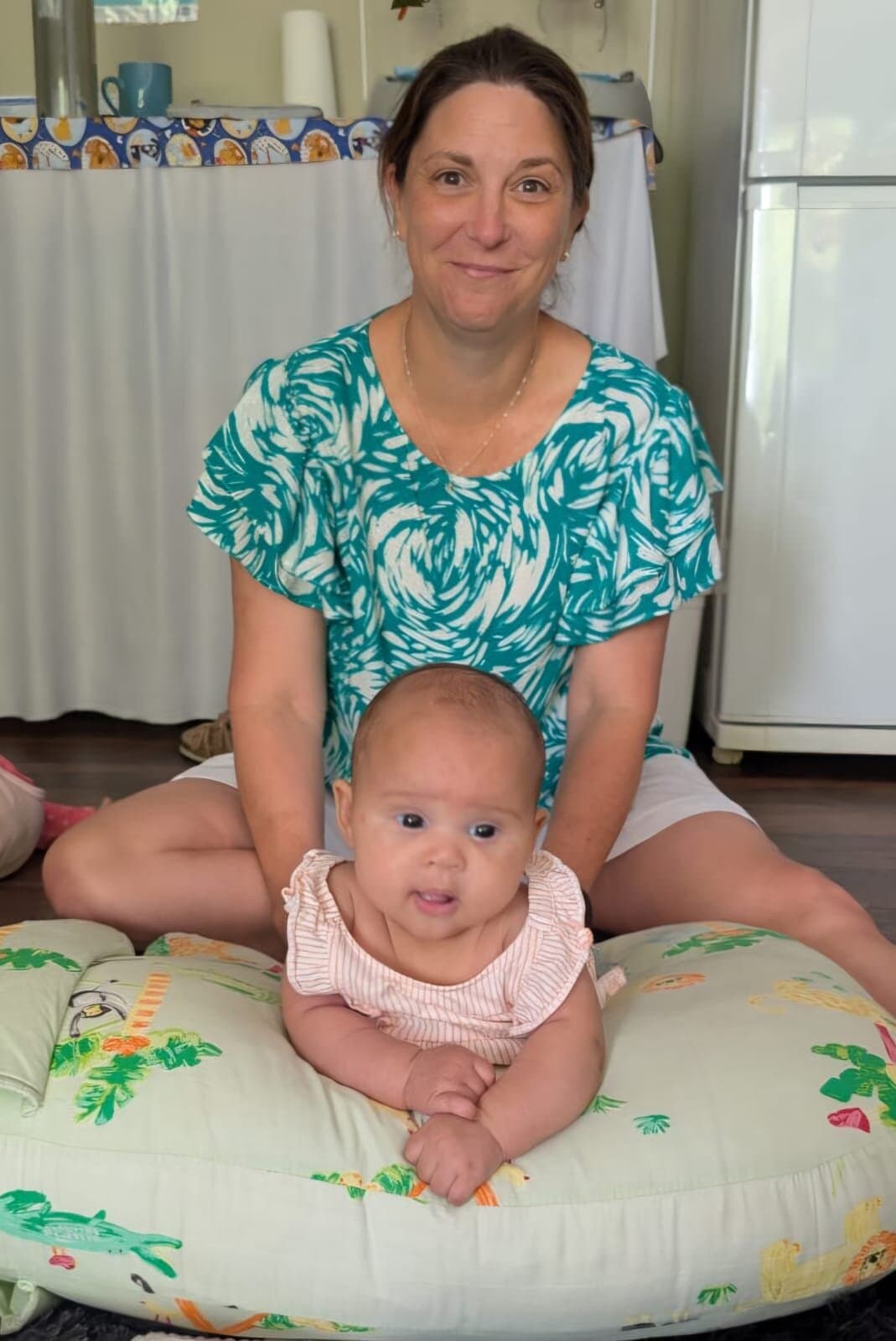 Megan leading a baby massage class